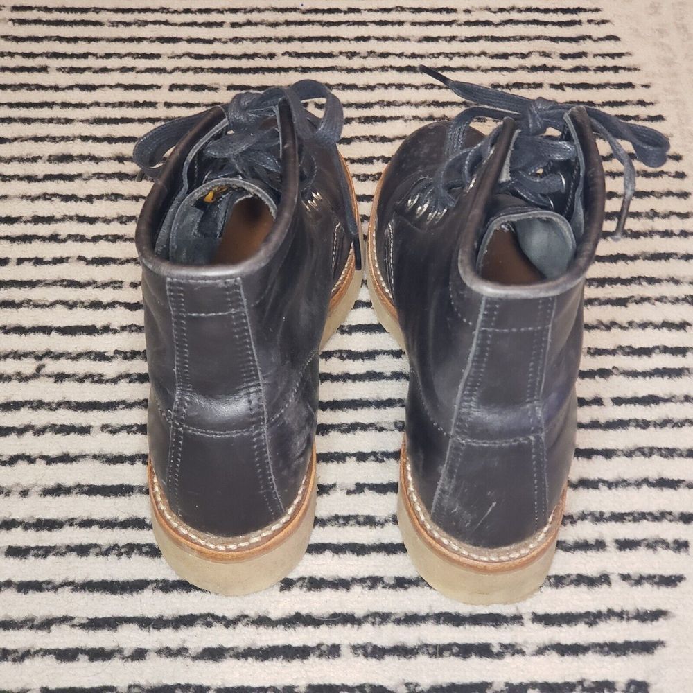 CHIPPEWA Women's Western Boots Vibram Soles Mid Top Black Leather 1901W24 - Picture 6 of 9